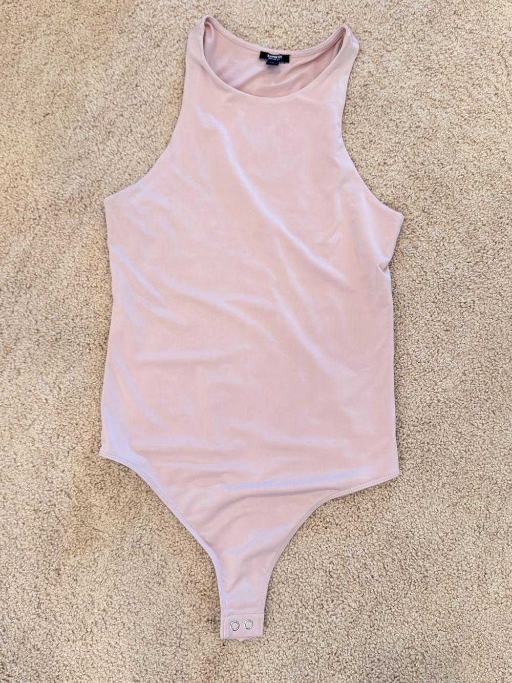 Express Pale Blush High-Neck Bodysuit